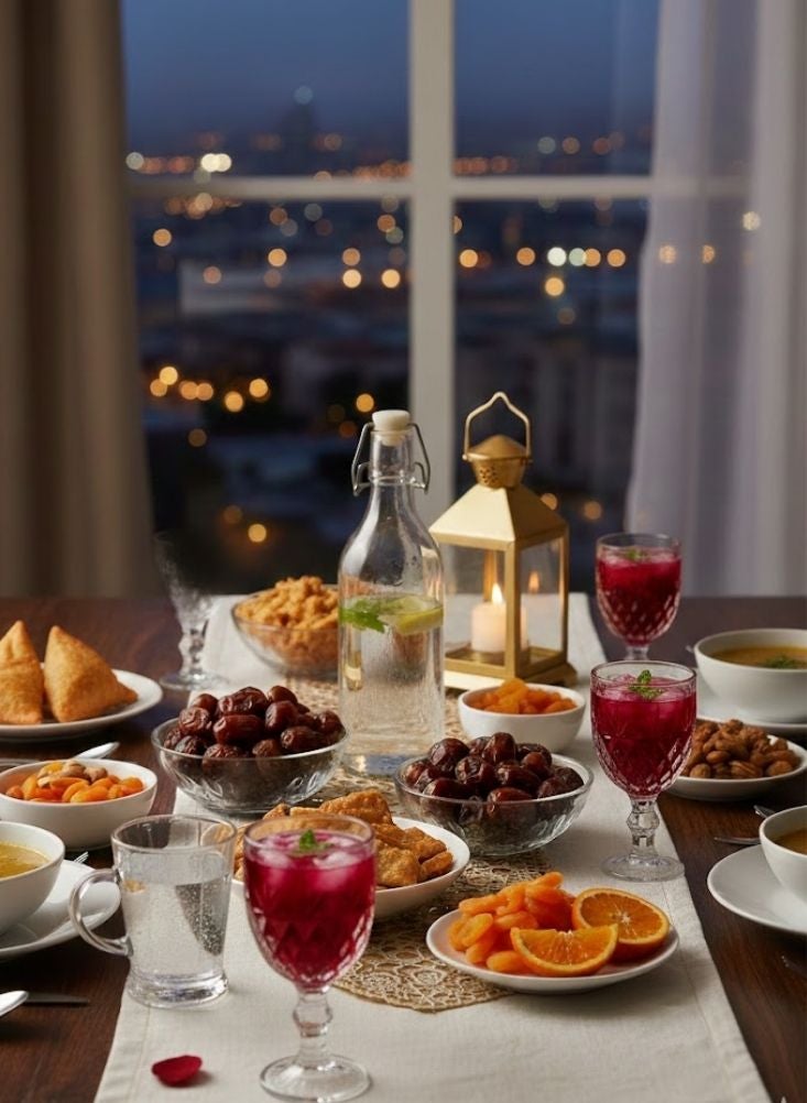 بريميم طقم أكواب زجاجية شفافة مكوّن من خمس قطع أكواب أنيقة ذات ساق للماء والعصير - Image 2